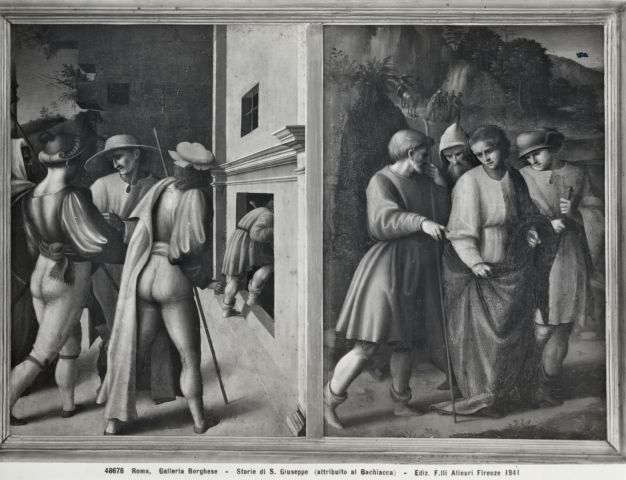 Alinari, Fratelli — Roma. Galleria Borghese - Storie di S. Giuseppe (attribuito al Bachiacca) — insieme